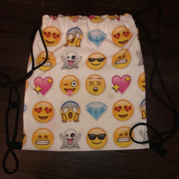 Handbags - Emoji Drawstring Bag